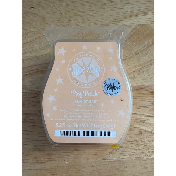 Scentsy Authentic Posy Peach Scented Wax Bar 8 Cubes Made In USA Retired - Picture 1 of 2
